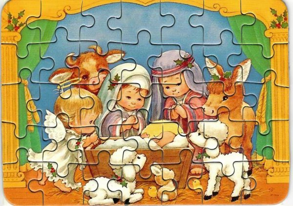 Puzzle Boże Narodzenie BÓG SIĘ TROSZCZY - aniołki