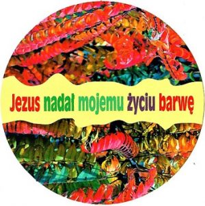 Naklejka JEZUS NADAŁ MOJEMU ŻYCIU BARWĘ