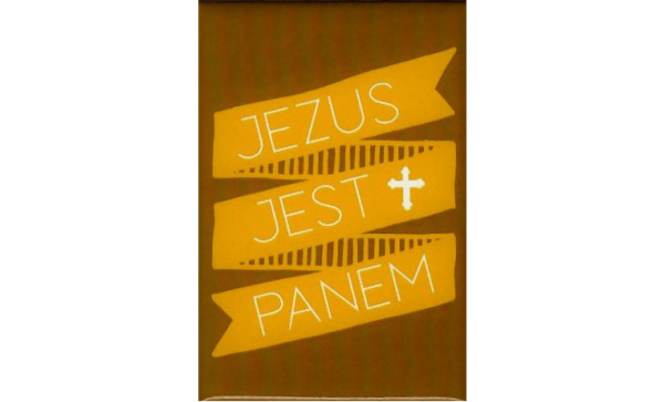 Magnes z tekstem biblijnym: Jezus jest Panem 