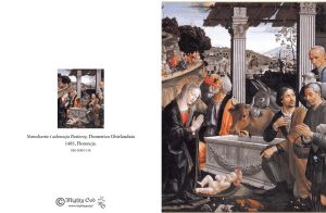 Karnet Boże Narodzenie NARODZENIE I ADORACJA PASTERZY - Domenico Ghirlandaio