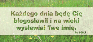 Kubek KAŻDEGO DNIA BĘDĘ CIĘ BŁOGOSŁAWIŁ - łąka