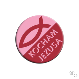 Znaczek Button KOCHAM JEZUSA